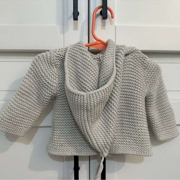 3-month baby Nordstrom Organic Cotton Hooded Cardigan - Picture 6 of 8